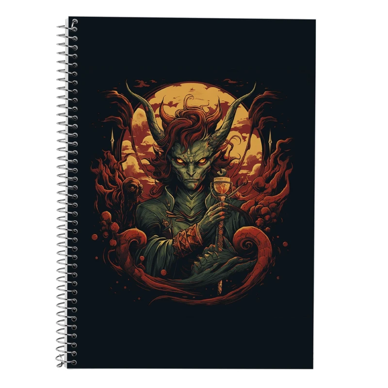 دفتر زبان 50 برگ مدوپد مدل دوخط طرح Demon Slayer کد DF11004