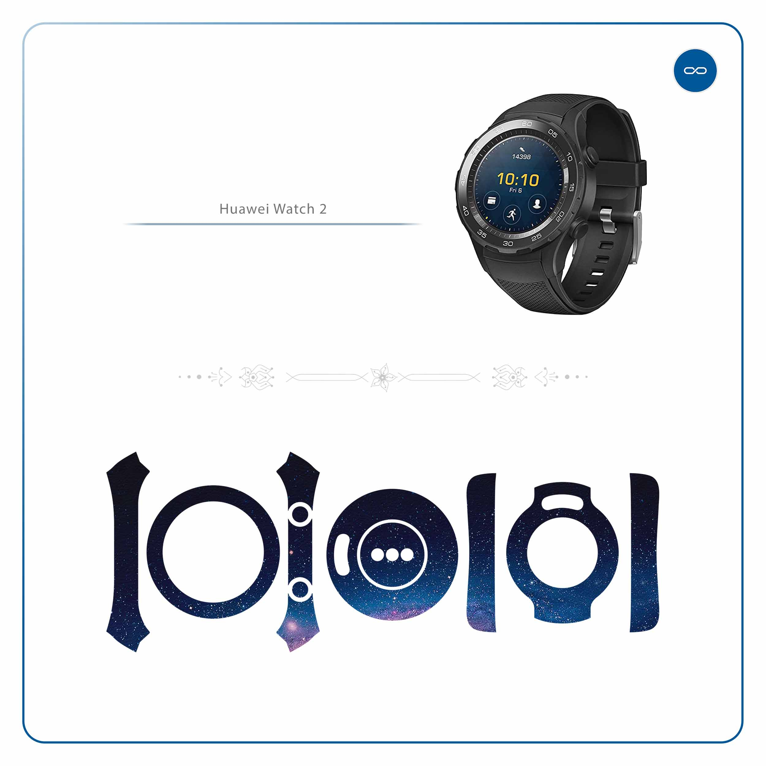 برچسب ماهوت طرح Universe-by-NASA-4 مناسب برای ساعت هوشمند هوآوی Watch 2