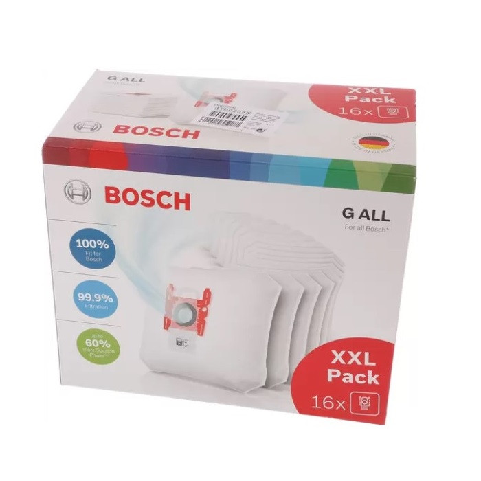 پاکت جاروبرقی بوش تیپ جی آل مدل 17000940 بسته 16 عددی مناسب برای جاروبرقی های بوش