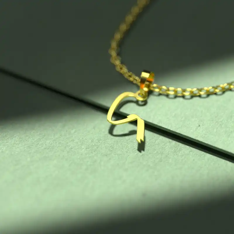 گردنبند طلا 18 عیار زنانه مدوپد مدل حرف گ کد I3-1-1518