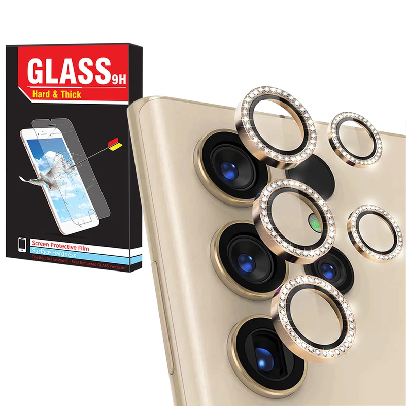 محافظ لنز دوربین هارد اند تیک مدل Diamond shine مناسب برای گوشی موبایل سامسونگ Galaxy S23 Ultra