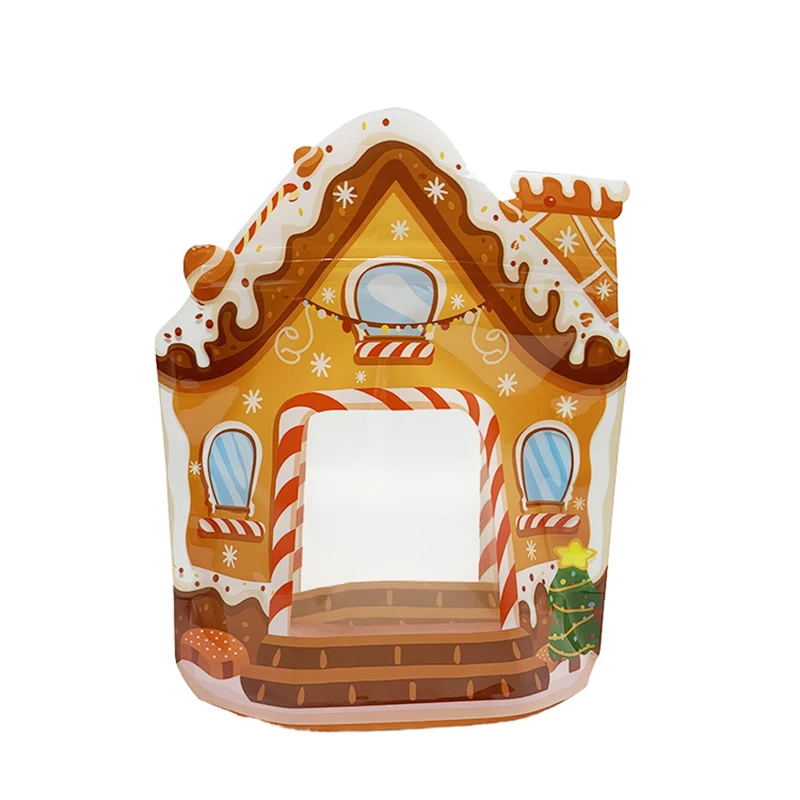 کیسه زیپ دار مدل پلاستیکی طرح خانه شکلاتی مجموعه 5 عددی