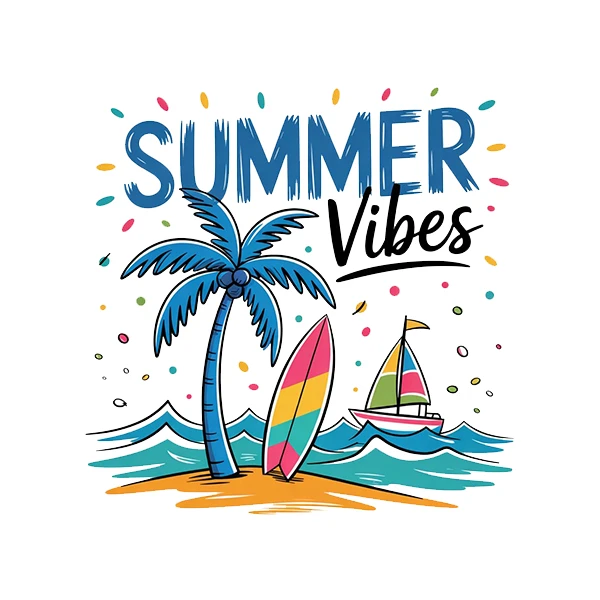 استیکر پارچه و لباس پاد آفرین طرح تابستان کد 2721