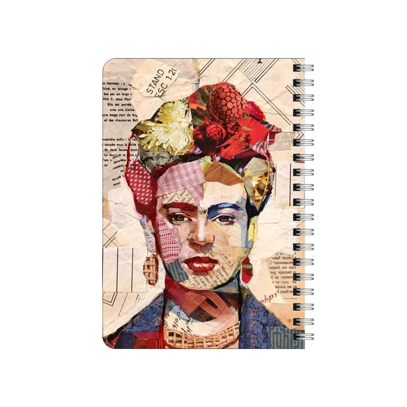 دفترچه یادداشت بامبیلیپ مدل چوبی طرح کلاژ فریدا کد 3899807