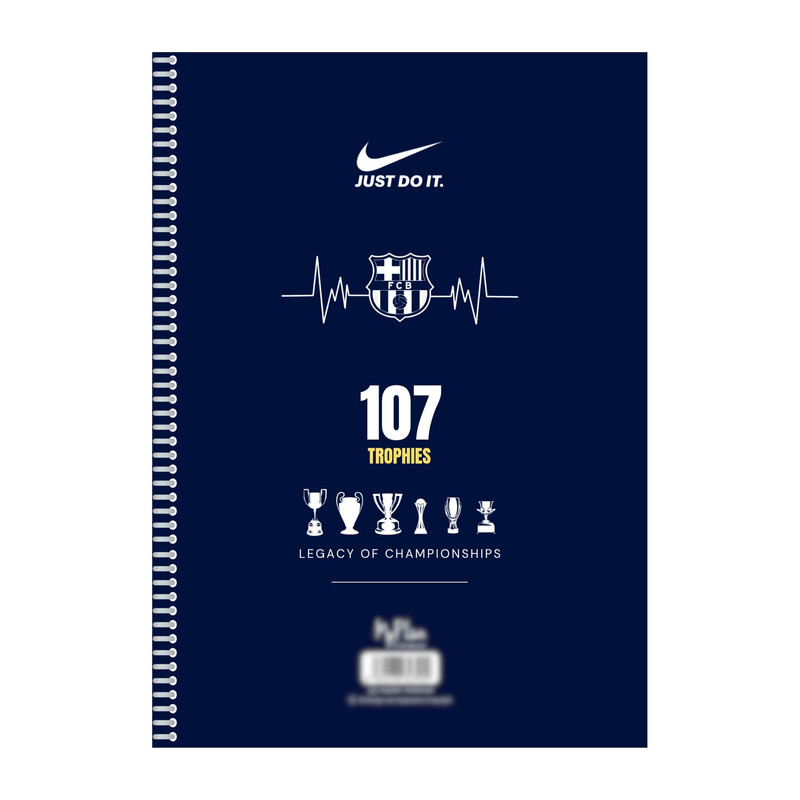 دفتر مشق 50 برگ مای پلن طرح بارسلونا مدل حاشیه دار مجموعه 4 عددی کد B501