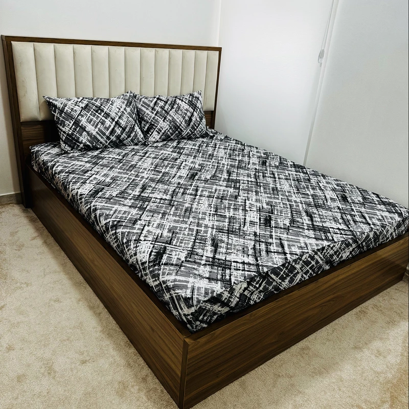 سرویس ملحفه ناتوسا مدل ماکارنا کد 160 دو نفره سه تکه