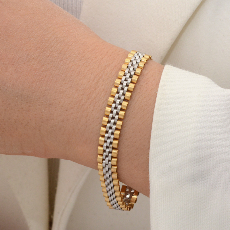 دستبند طلا 18 عیار زنانه طلای مستجابی مدل پارادایس کد 18 دستبند طلا 18 عیار زنانه طلای مستجابی مدل پارادایس کد 18