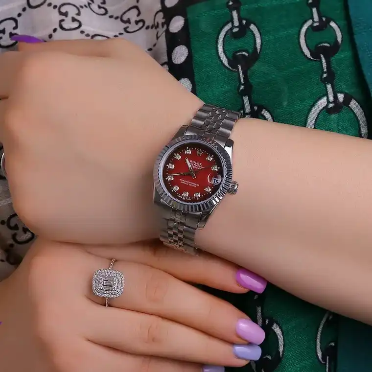 ست ساعت مچی عقربه ای زنانه و مردانه  مدل دیت جاست