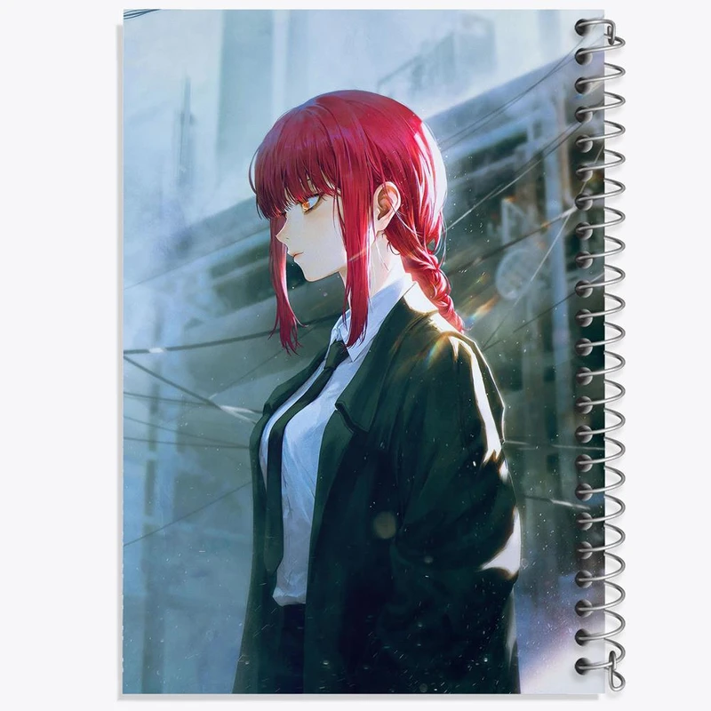 دفتر لیست خرید 50 برگ خندالو طرح ماکیما انیمه مرد اره ای Chainsaw Man کد 22304