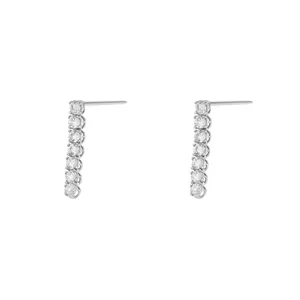 گوشواره میخی طلا 18 عیار زنانه ماوی گالری مدل تنیسی