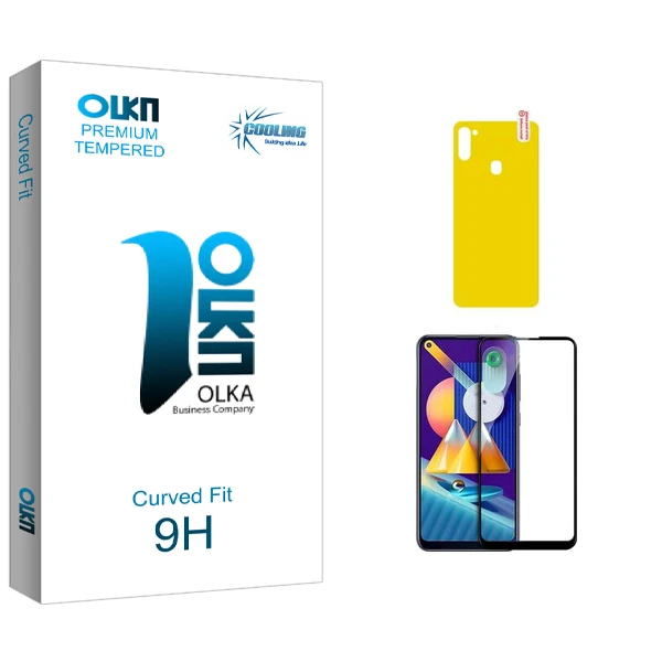 محافظ صفحه نمایش کولینگ مدل Olka Pro مناسب برای گوشی موبایل سامسونگ Galaxy M11 به همراه محافظ پشت گوشی