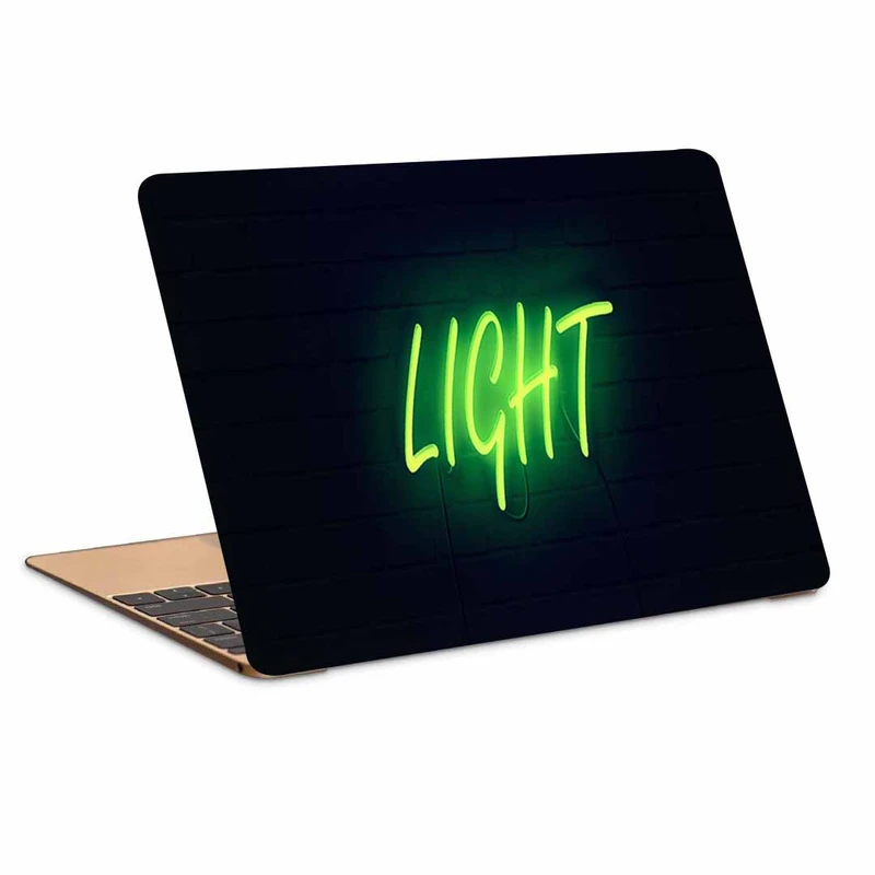 استیکر لپ تاپ طرح light neon inscriptionکد N-334مناسب برای لپ تاپ 15.6 اینچ