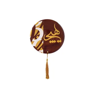 بشقاب دیوارکوب سفالی طرح چوب مدل هیچ کد 530
