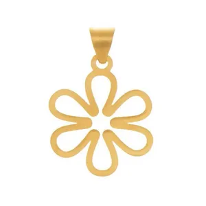 آویز گردنبند طلا 18 عیار دخترانه مدوپد طرح گل