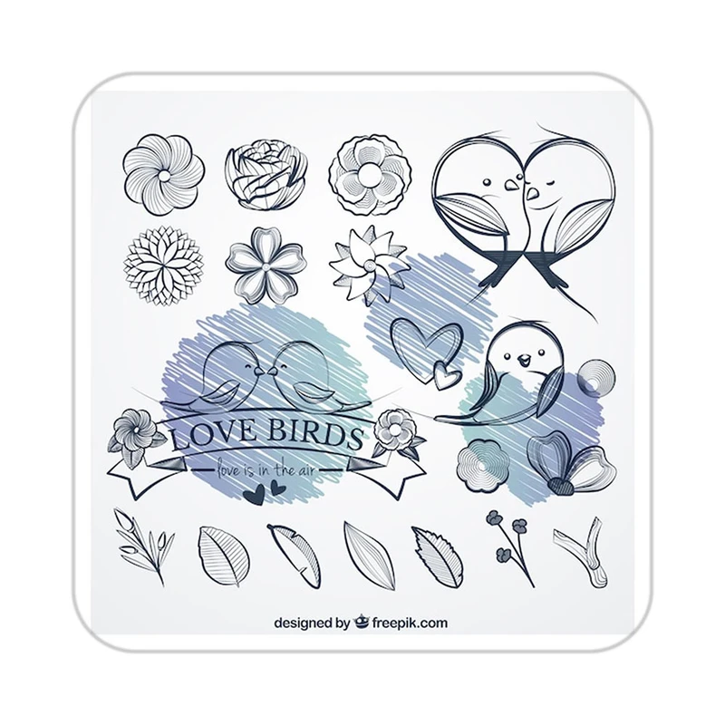 زیر لیوانی کاکتی طرح عاشقانه مدل mp37917