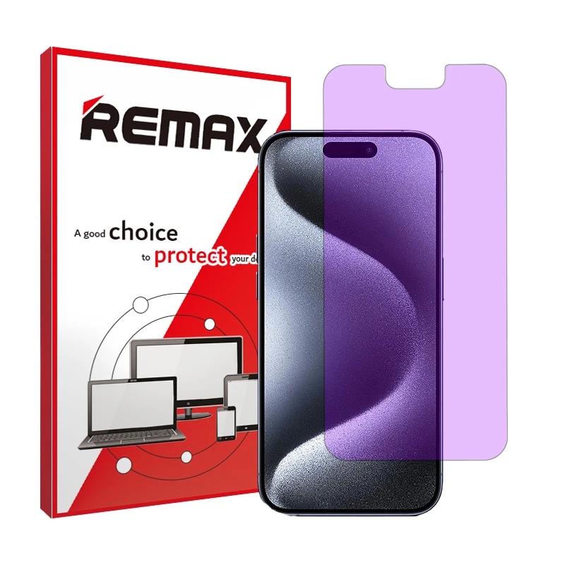 محافظ صفحه نمایش ضداشعه بنفش ریمکس مدل HyPRL مناسب برای گوشی موبایل اپل iPhone 15 Pro Max