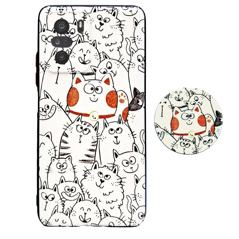 کاور مدل OSCATS uv مناسب برای گوشی موبایل شیائومی Poco F3 به همراه پاپ سوکت