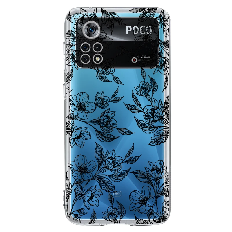 کاور مگافون طرح گل مدل C50-B مناسب برای گوشی موبایل شیائومی Poco X4 Pro 5G