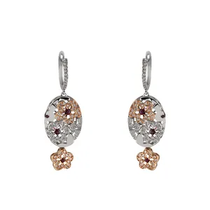 گوشواره طلا 18 عیار زنانه مدل 11064