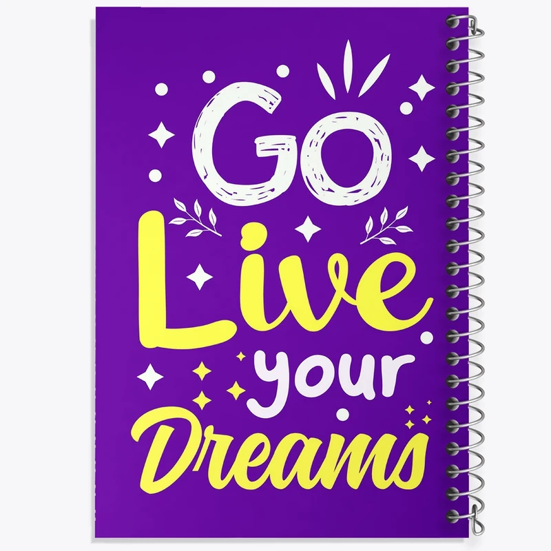 دفتر نت موسیقی 50 برگ خندالو مدل Go Live Your Dreams کد F1500