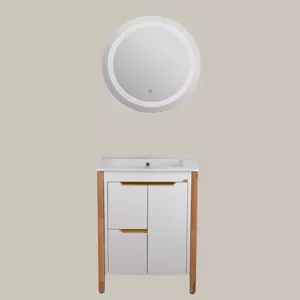 ست کابینت و روشویی گلسار مدل فلورا به همراه آینه