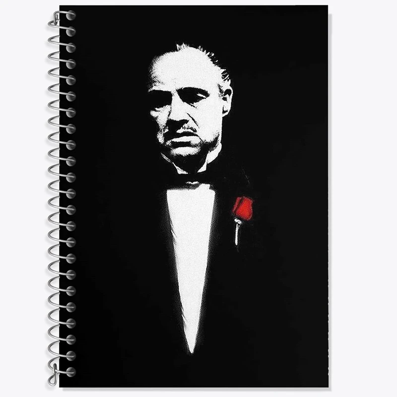 دفتر زبان 50 برگ خندالو مدل سه خط طرح پدرخوانده The Godfather کد 10145