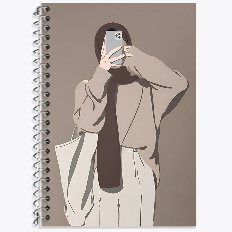 دفتر لغت 50 برگ خندالو طرح دخترانه مینیمال کد F7646