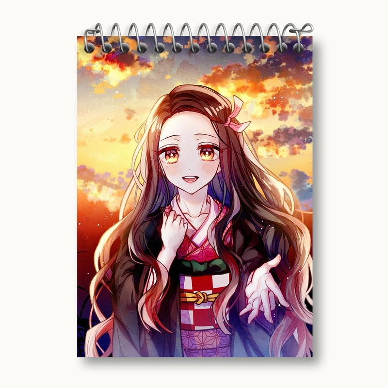 دفتر یادداشت 50 برگ خندالو مدل نزوکو انیمه دختر کد 12136