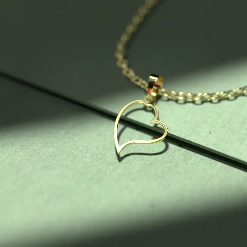 گردنبند طلا 18 عیار زنانه مدوپد مدل طرح قلب کد MM1283