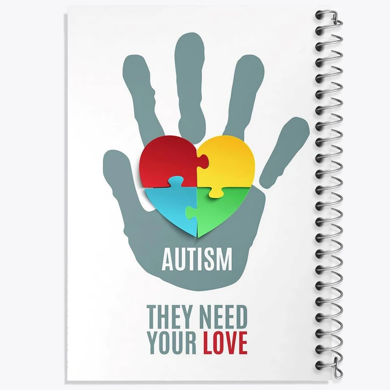 دفتر شطرنجی 50 برگ خندالو طرح اتیسم Autism کد 26745