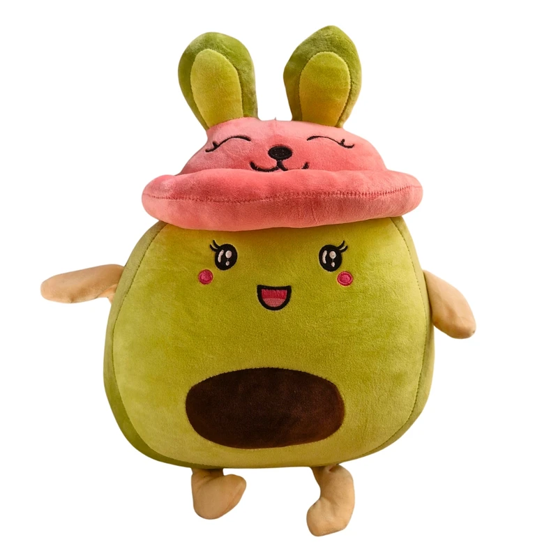 عروسک مدل آووکادو طرح کلاه دار کد A01 ارتفاع 40 سانتی متر 