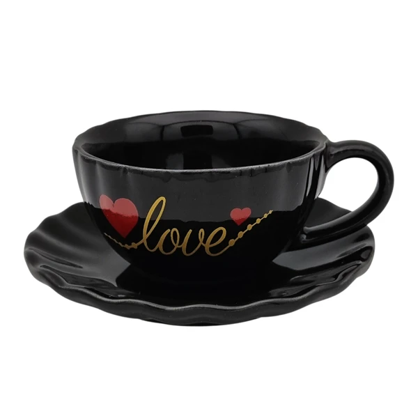 فنجان و نعلبکی مدل صدفی کد 14114xlove