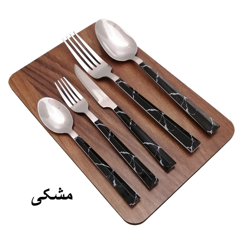 سرویس قاشق و چنگال 5 پارچه یک نفره ام جی مدل ماربل