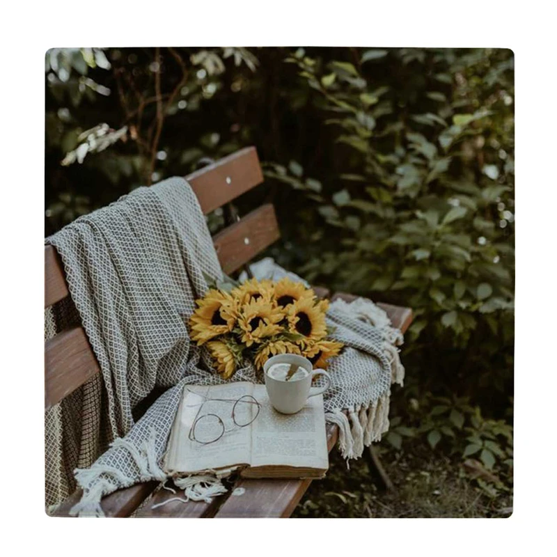  زیر لیوانی طرح گل های آفتابگردان روی نیمکت کد    4069346_2680