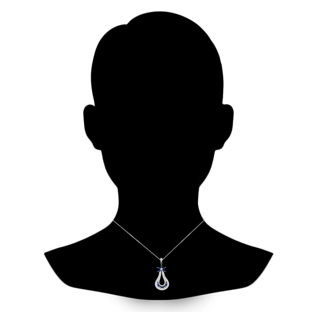 نیم ست نقره زنانه اقلیمه کد NN341