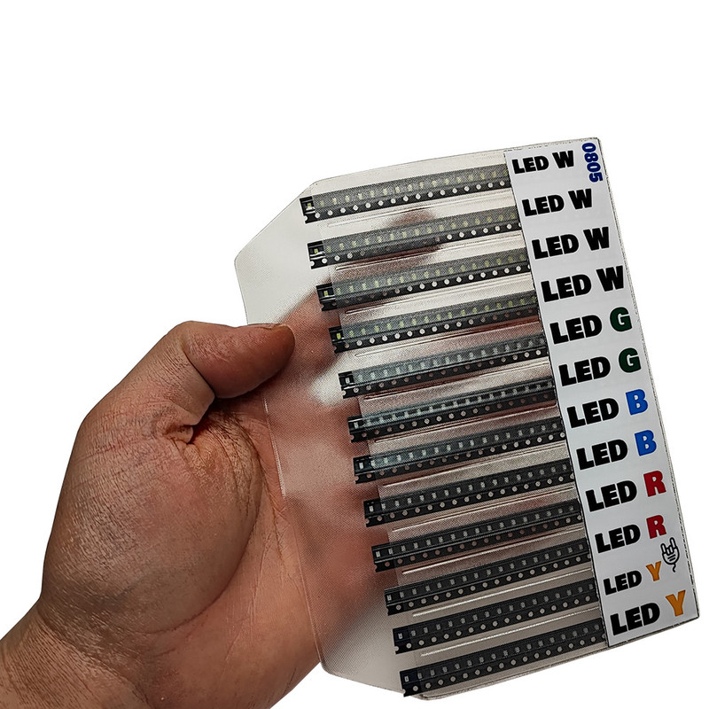 پک ال ای دی SMD مصیعلا مدل 0805 بسته 300 عددی پک ال ای دی SMD مصیعلا مدل 0805 بسته 300 عددی