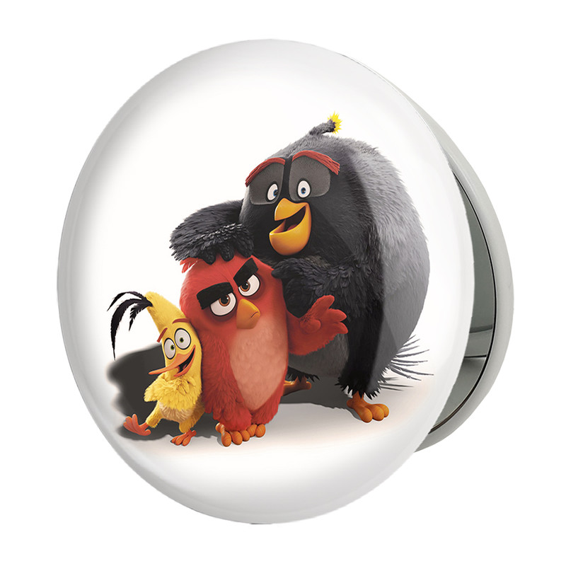 آینه جیبی خندالو طرح پرندگان خشمگین Angry Birds مدل تاشو کد 13875 