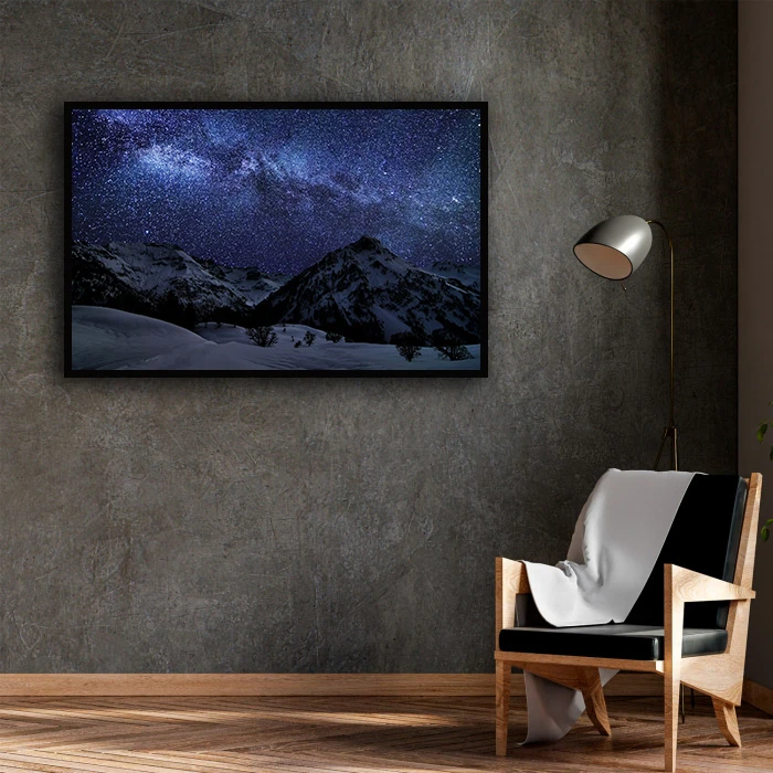 تابلو بکلیت طرح منظره آسمان کهکشانی کوهستان مدل B-D1718