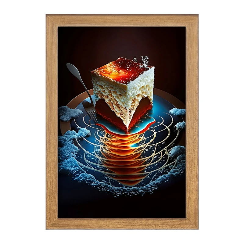 تابلو خندالو مدل برش کیک کهکشانی کد F12673