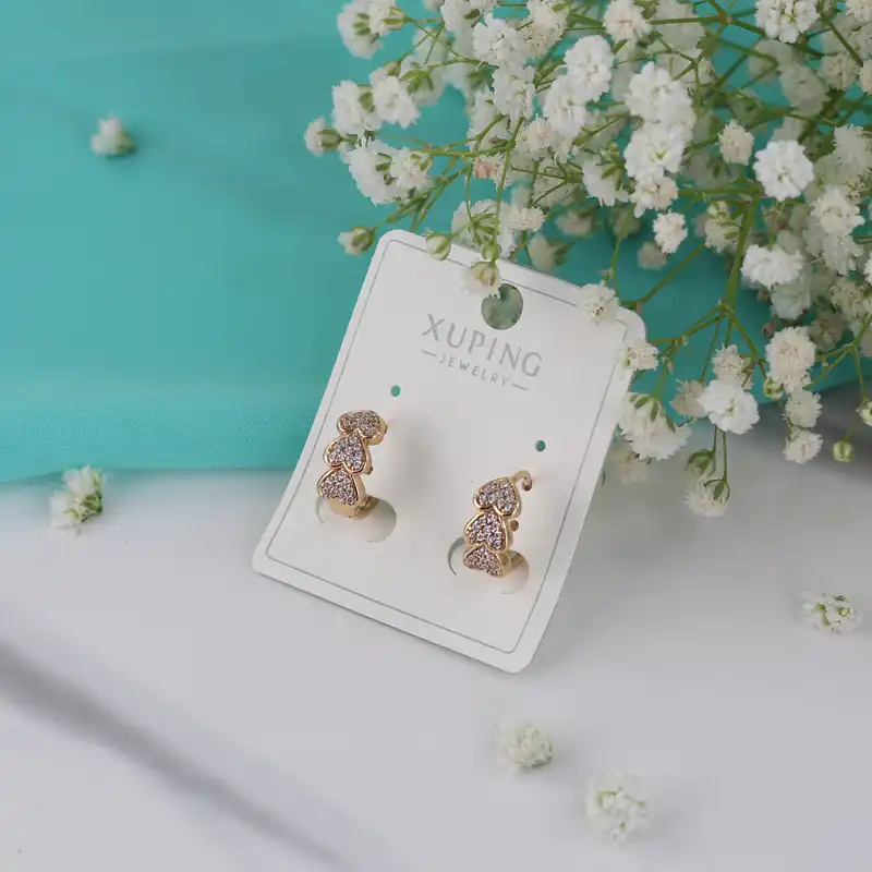 گوشواره زنانه ژوپینگ مدل قلب کد CC430