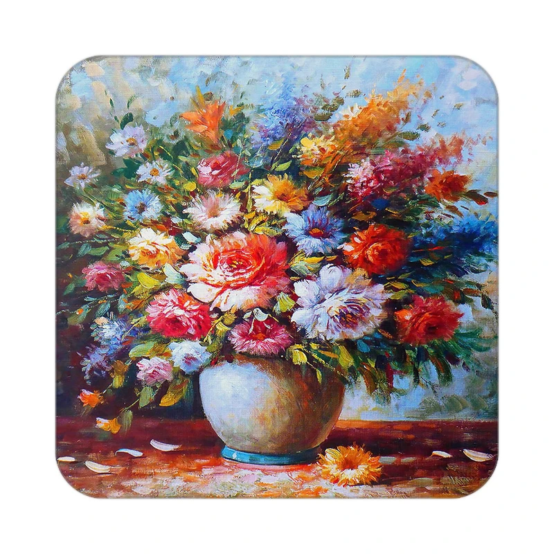 زیر لیوانی کاکتی طرح نقاشی رنگ روغن مدل mg10034