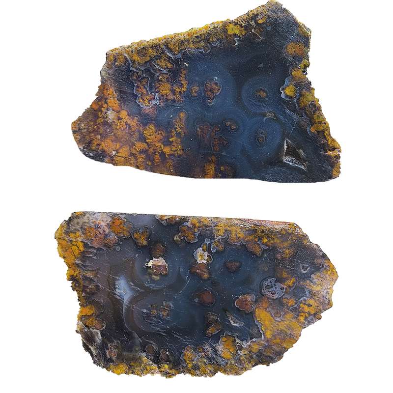 سنگ راف عقیق مدل منظره دار  x12 مجموعه 2 عددی