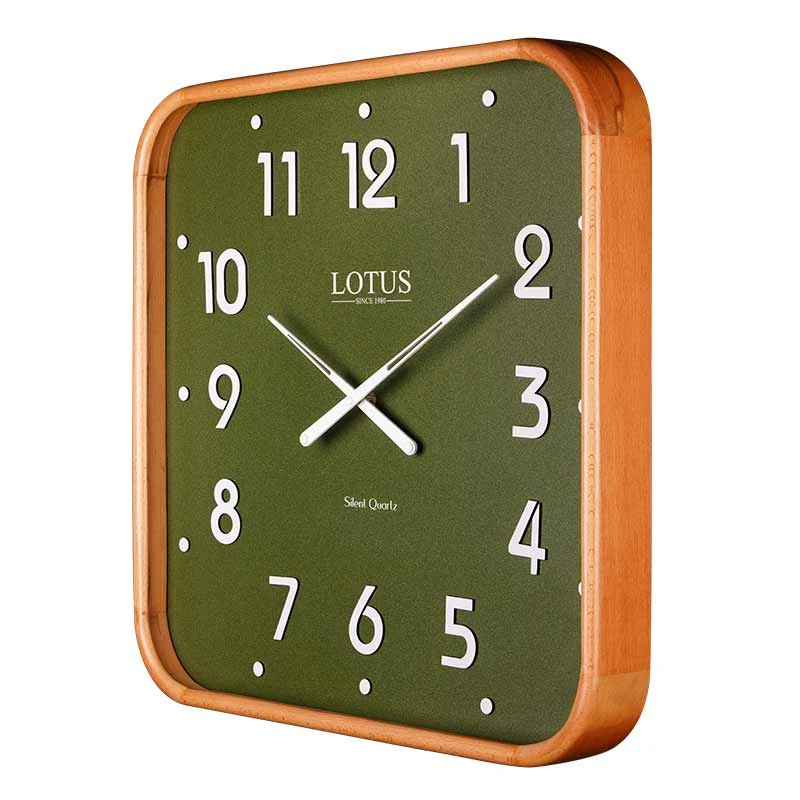 ساعت دیواری کوارتز لوتوس مدل WD-2323-WAL/GREEN
