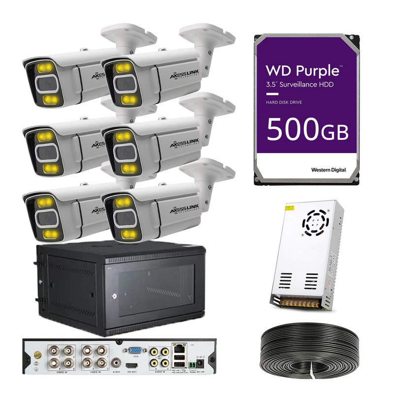 سیستم امنیتی مدل CAMERA 6 - AXESSLINK مجموعه 6 عددی