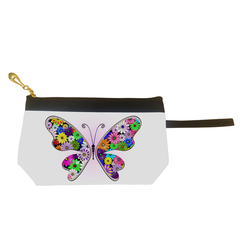 کیف لوازم آرایش زنانه طرح نقاشی فانتزی پروانه مدل L1100