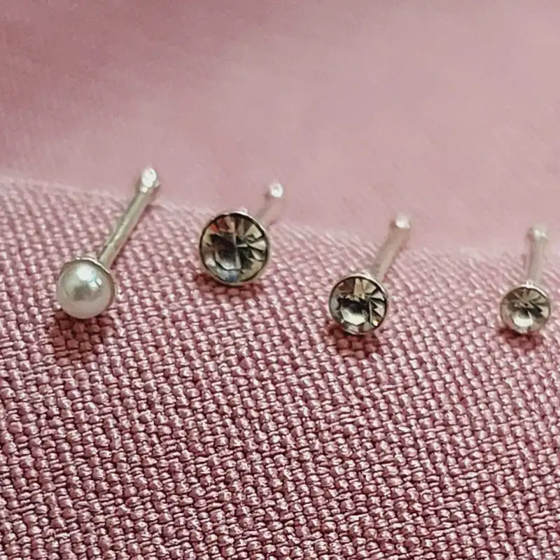 پیرسینگ نقره زنانه آی ام مدل 02 مجموعه 4 عددی