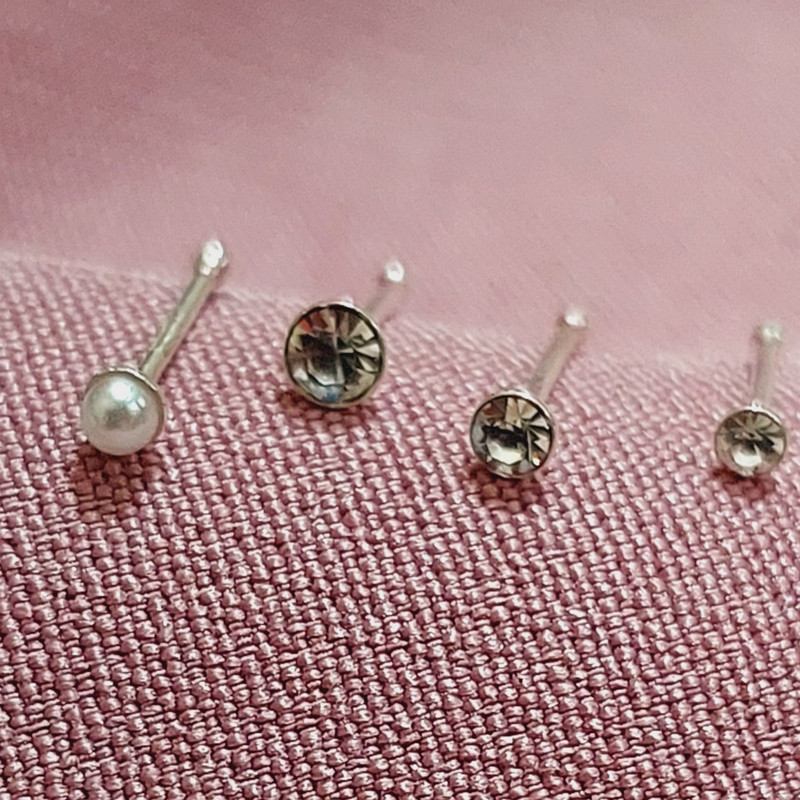 پیرسینگ نقره زنانه آی ام مدل 02 مجموعه 4 عددی