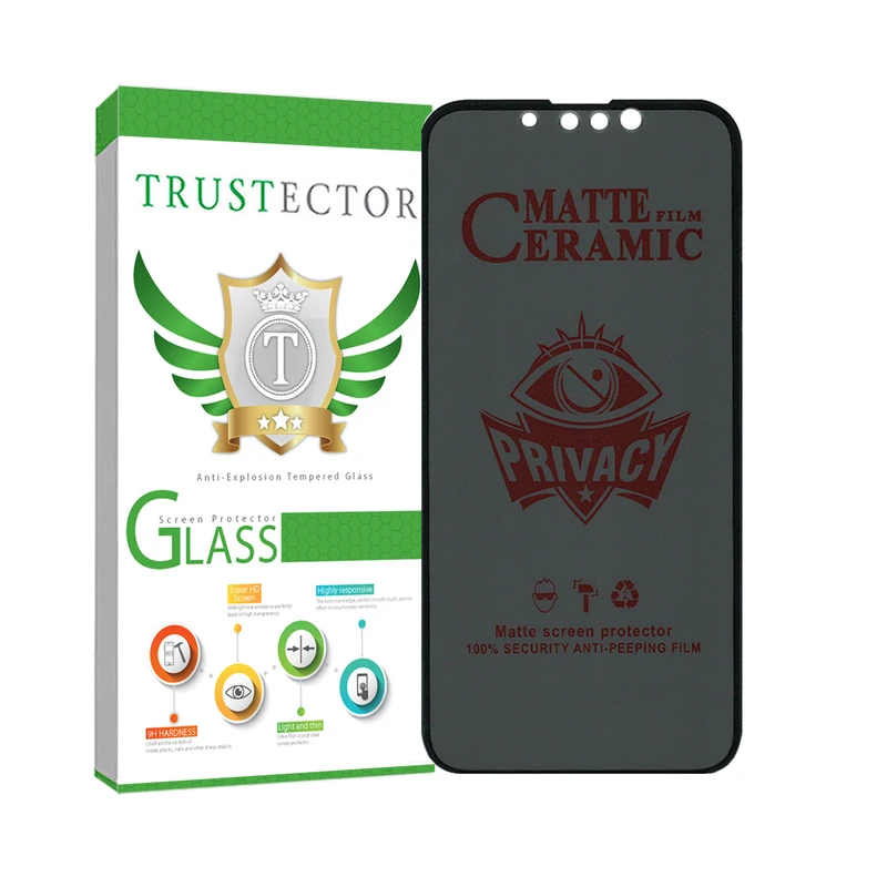  محافظ صفحه نمایش سرامیکی حریم شخصی تراستکتور مدل SLPRICRTR مناسب برای گوشی موبایل اپل iPhone 13 Pro / iPhone 13 / iPhone 14 