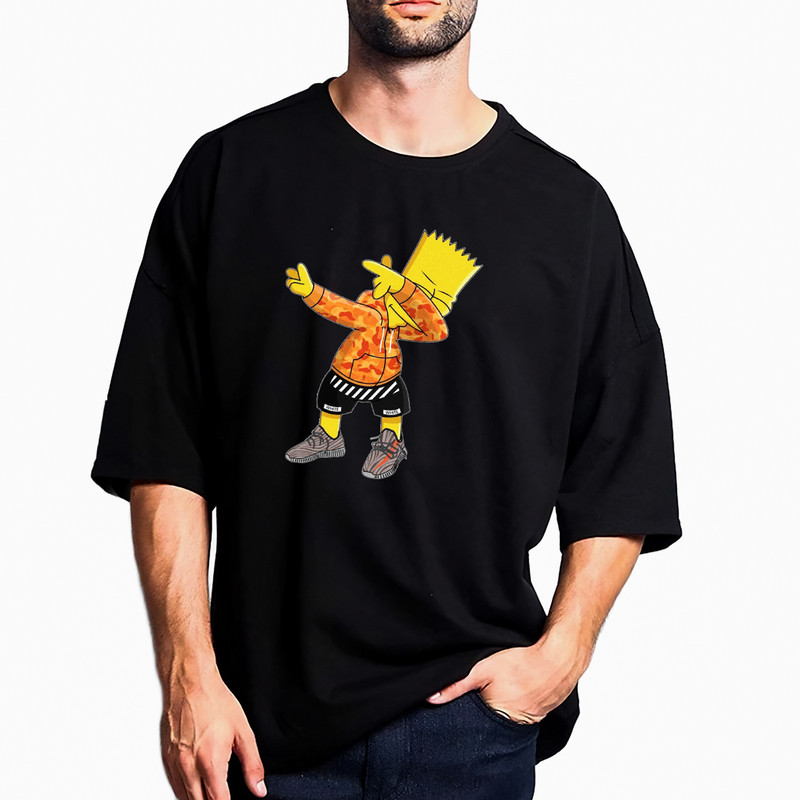 تی شرت اورسایز مردانه مدل سیمپسون ها 303
