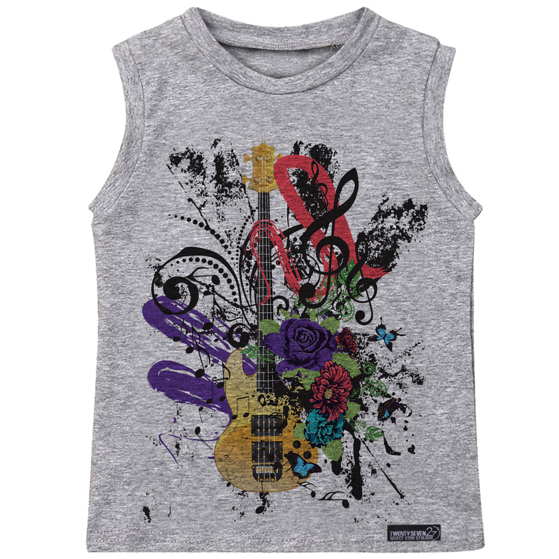 تاپ پسرانه 27 مدل Guitar Flower کد MH779